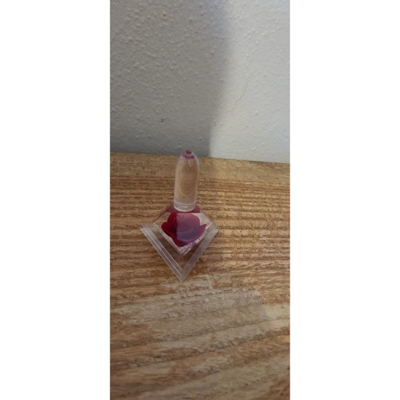 Vintage Lucite Pink Rose Ring Holder - Picture 3 of 5